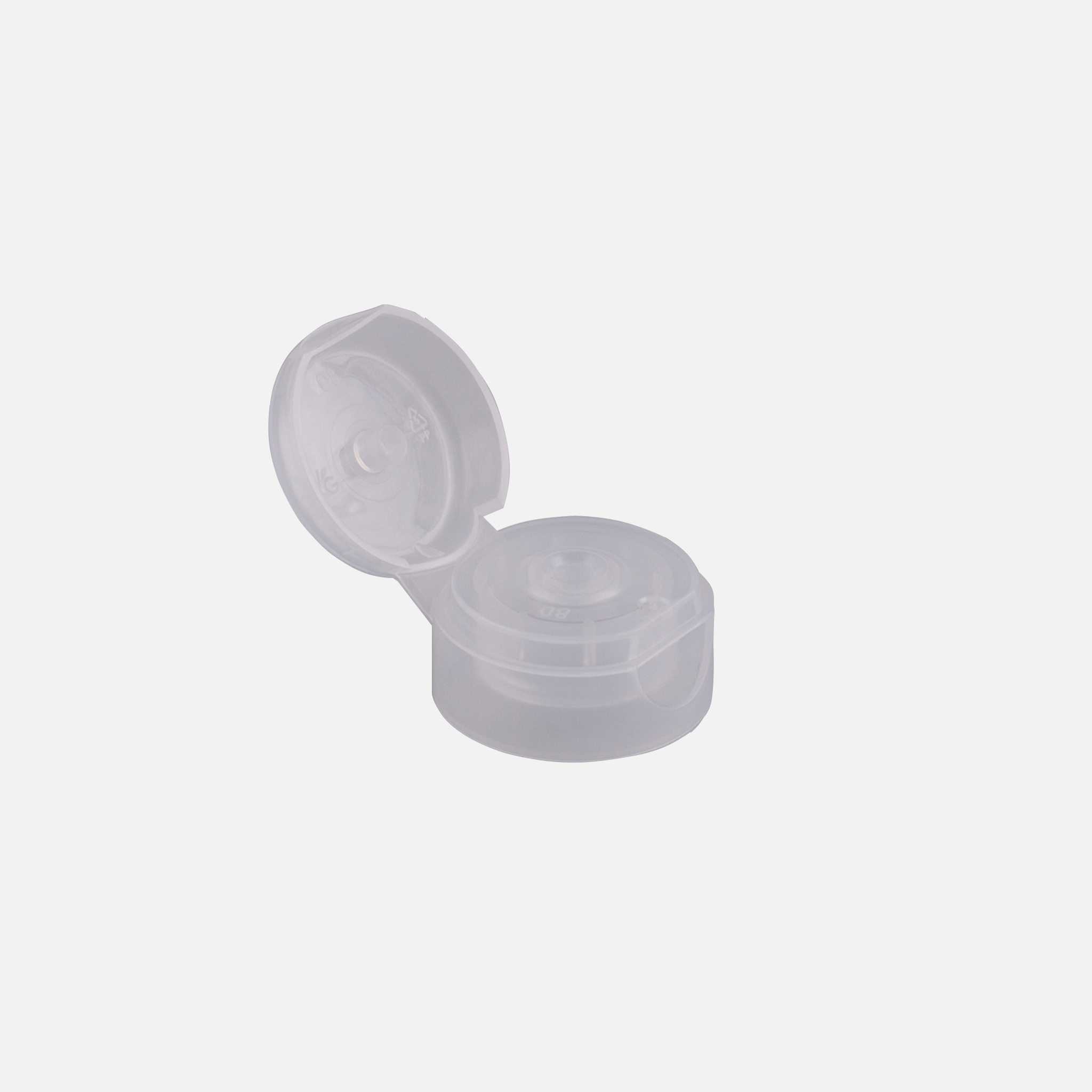 28-400 White PP Plastic Flip Top Snap Caps